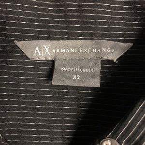 Black pin stripe collared shirt